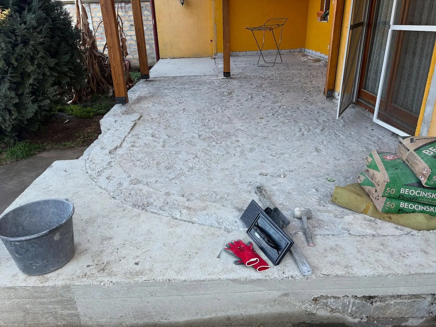 Priprema podloge na terasi — pripremni radovi